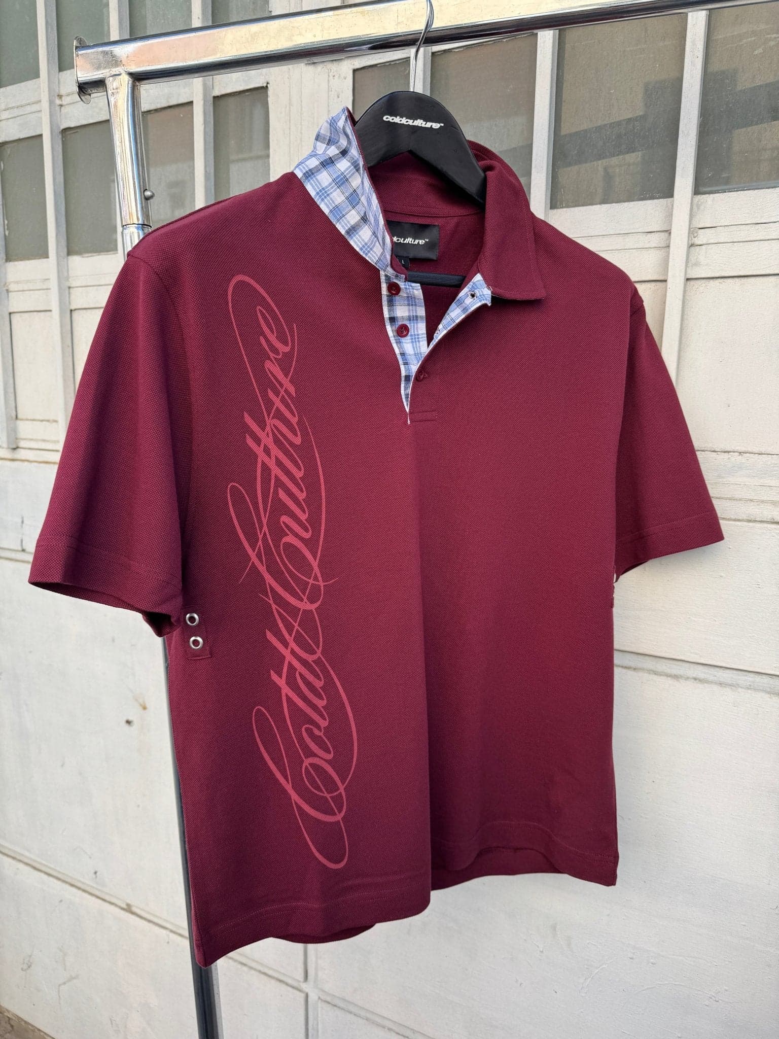 TARTAN SCRIPT POLO RED 9