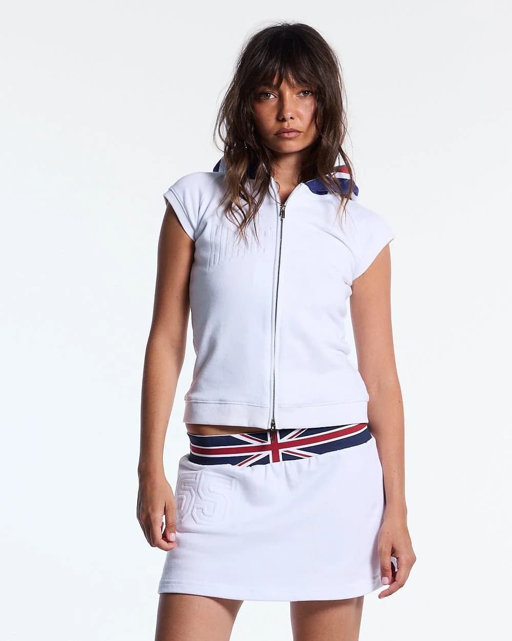 DIANA BABY ZIP TEE WHITE by COLD CULTURE