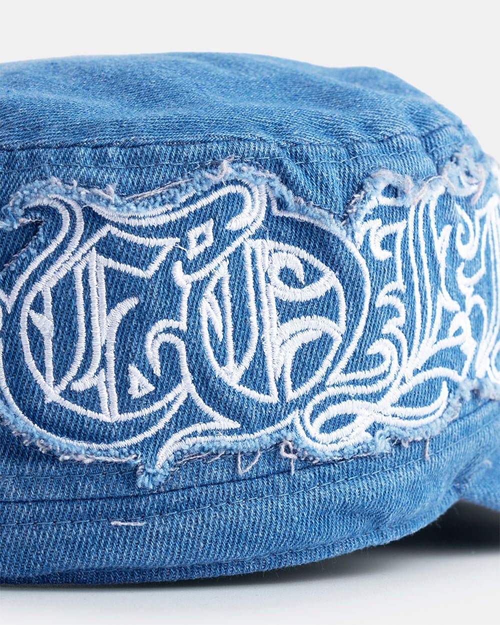 DISTRESS GOTHIC CAP DENIM 6