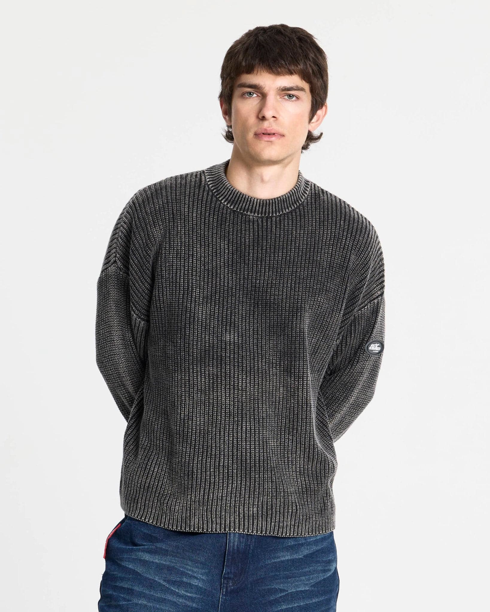 SILICONE DETAIL KNIT DARK BROWN 2