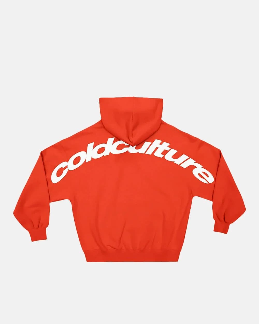 CURVED HOODIE VIBRANT RED by COLD CULTURE