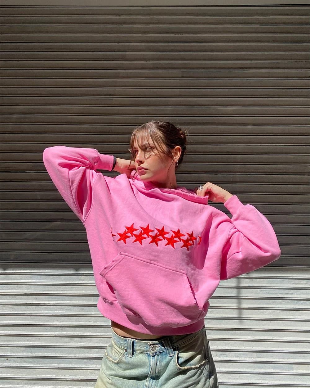 STARS HOODIE PANTHER PINK 7
