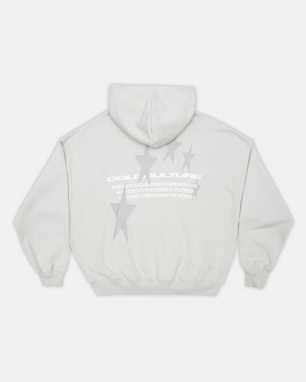 COSMOS ARC HOODIE LIGHT GREY by COLD CULTURE