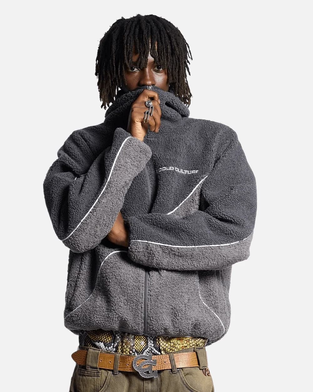 NO RISK FLEECE JACKET HEAVY GREY/DUST GREY by COLD CULTURE