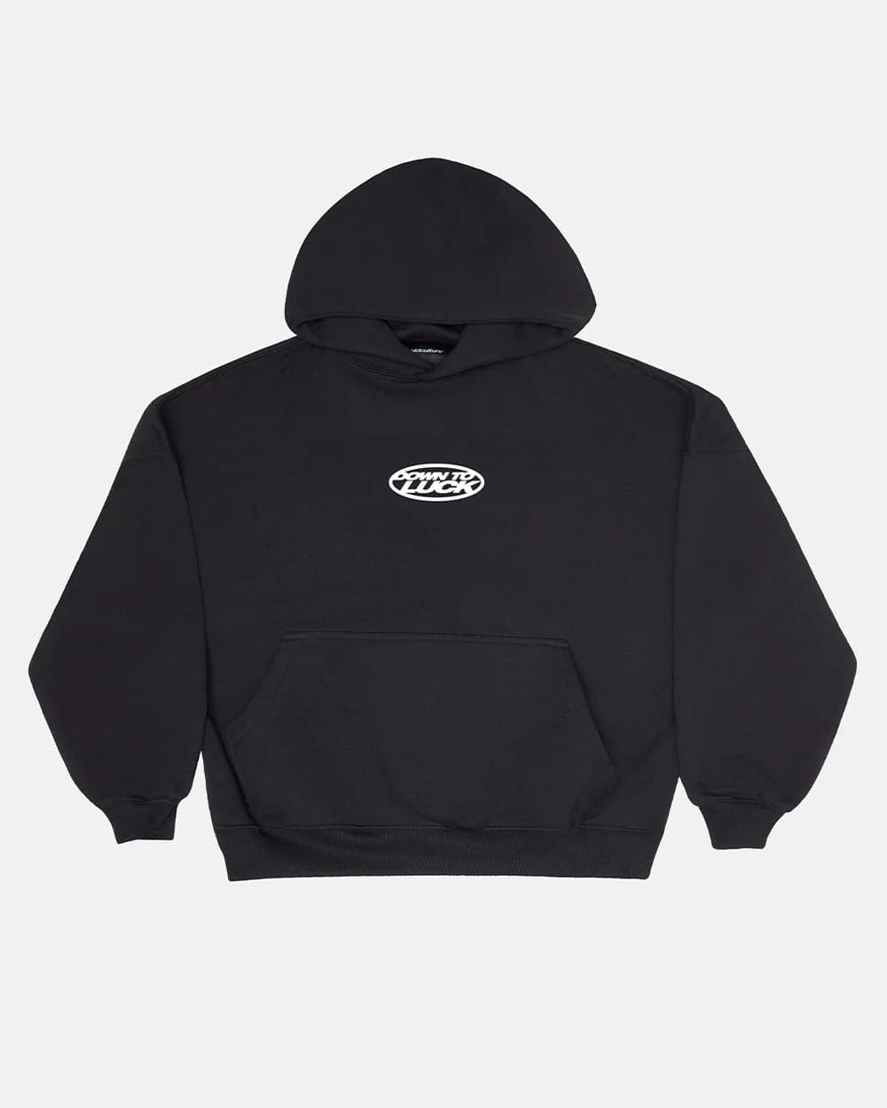 DOWN TO LUCK HOODIE BLACK AND WHITE 3