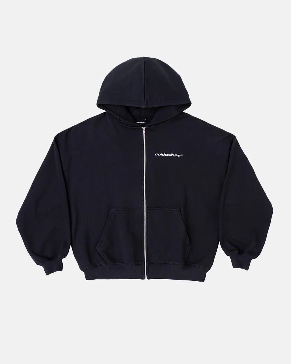 ESSENTIAL ZIP HOODIE BLACK by COLD CULTURE