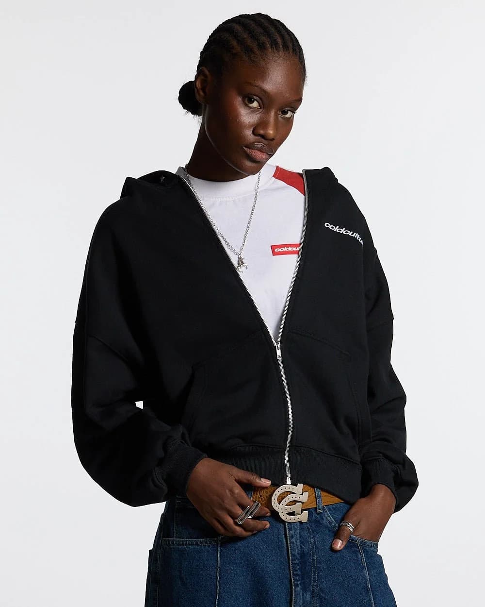 ESSENTIAL ZIP HOODIE BLACK 5