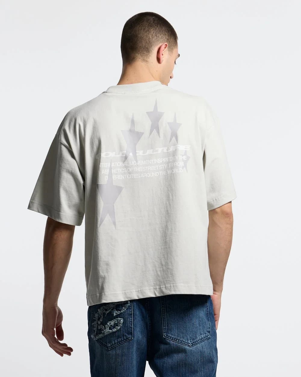 COSMOS ARC TEE LIGHT GREY 2