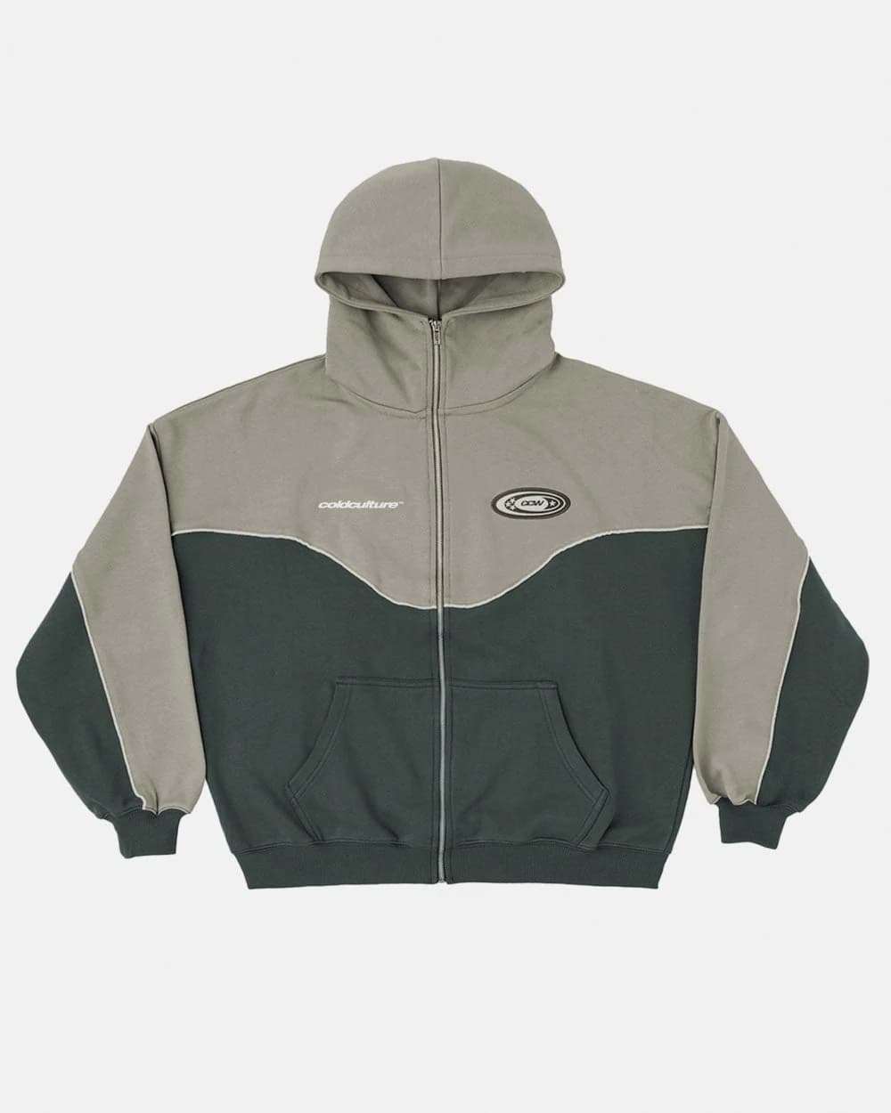 NO RISK ZIP HOODIE GREY SCALE by COLD CULTURE
