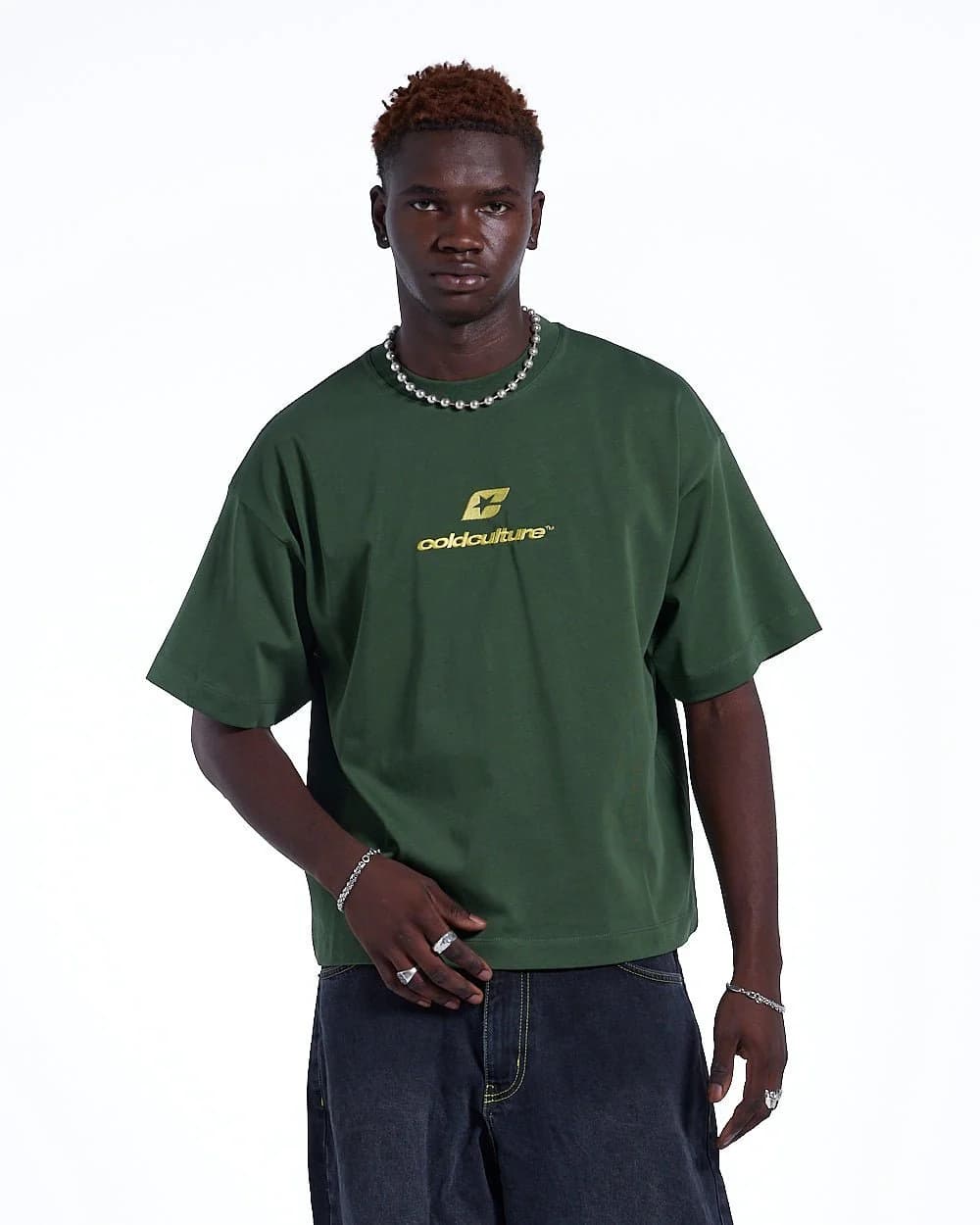 CURVED TEE GREEN & YELLOW 4