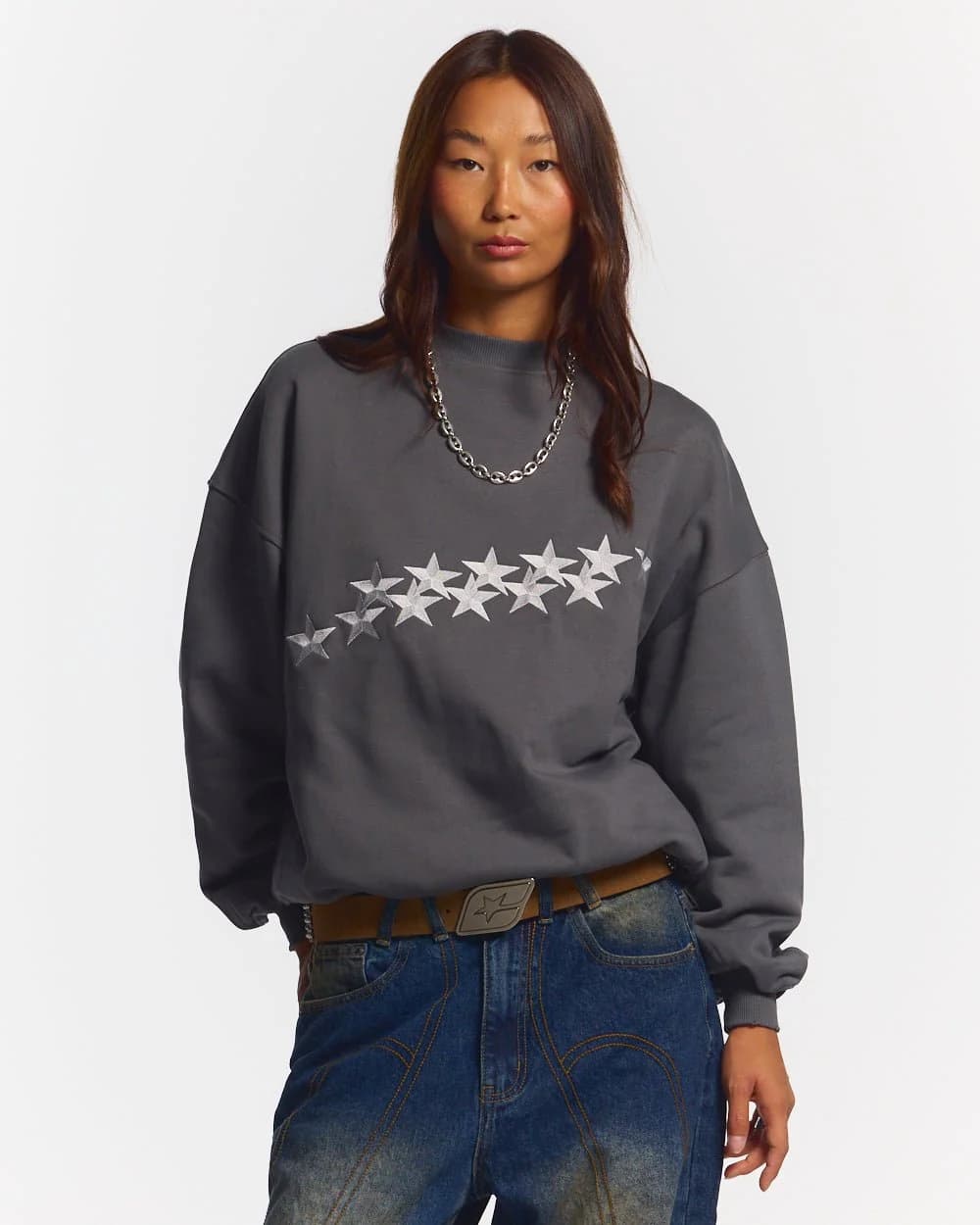 STARS CREWNECK DUST GREY 5