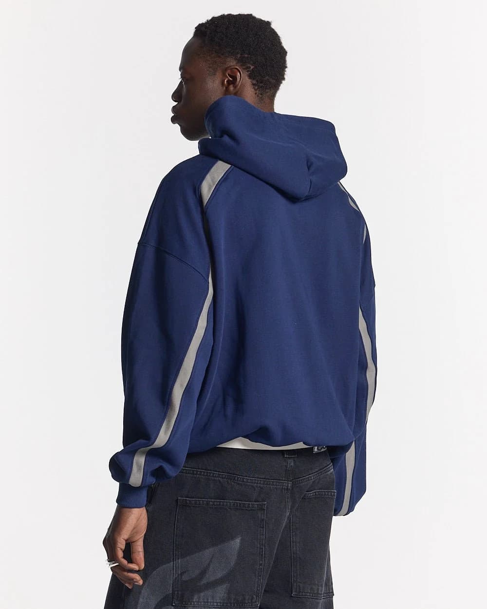 DETAILED HOODIE INDIGO BLUE 4