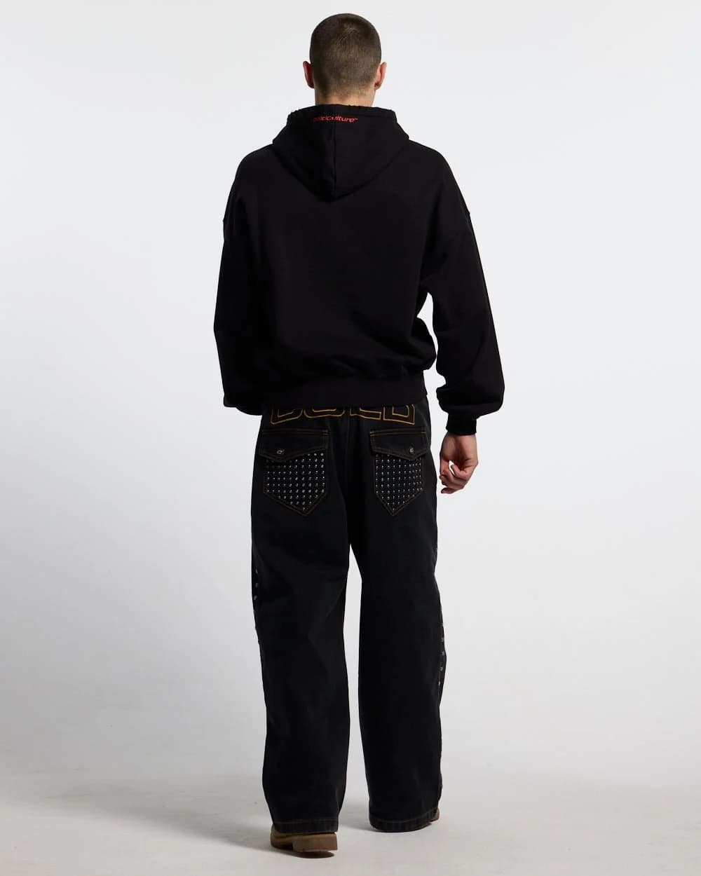 STARS HOODIE BLACK & RED 4