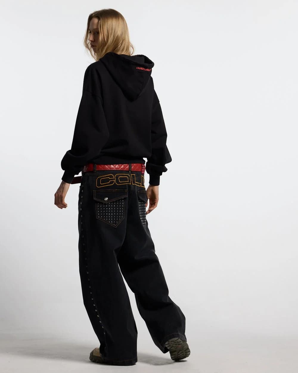 STARS HOODIE BLACK & RED 6