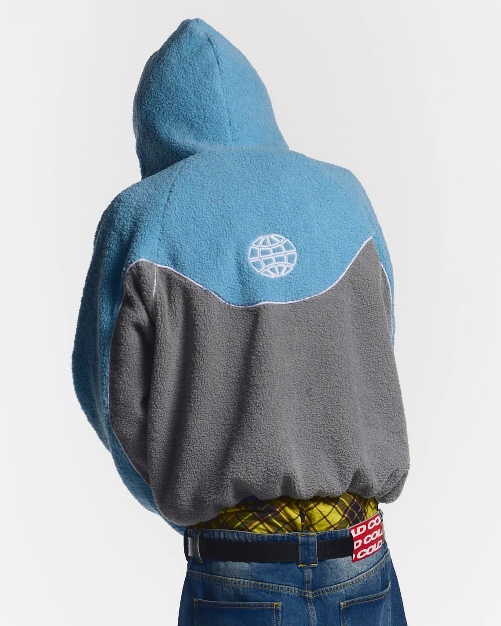 NO RISK FLEECE JACKET STONE GREY/STERLING BLUE 4