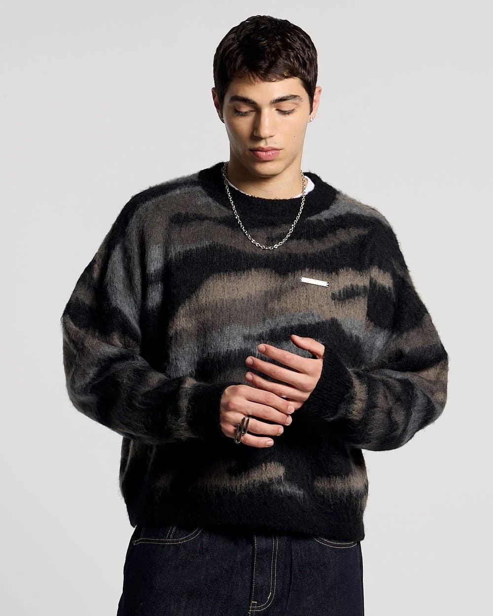 CAMO KNITWEAR DARK BROWN 3