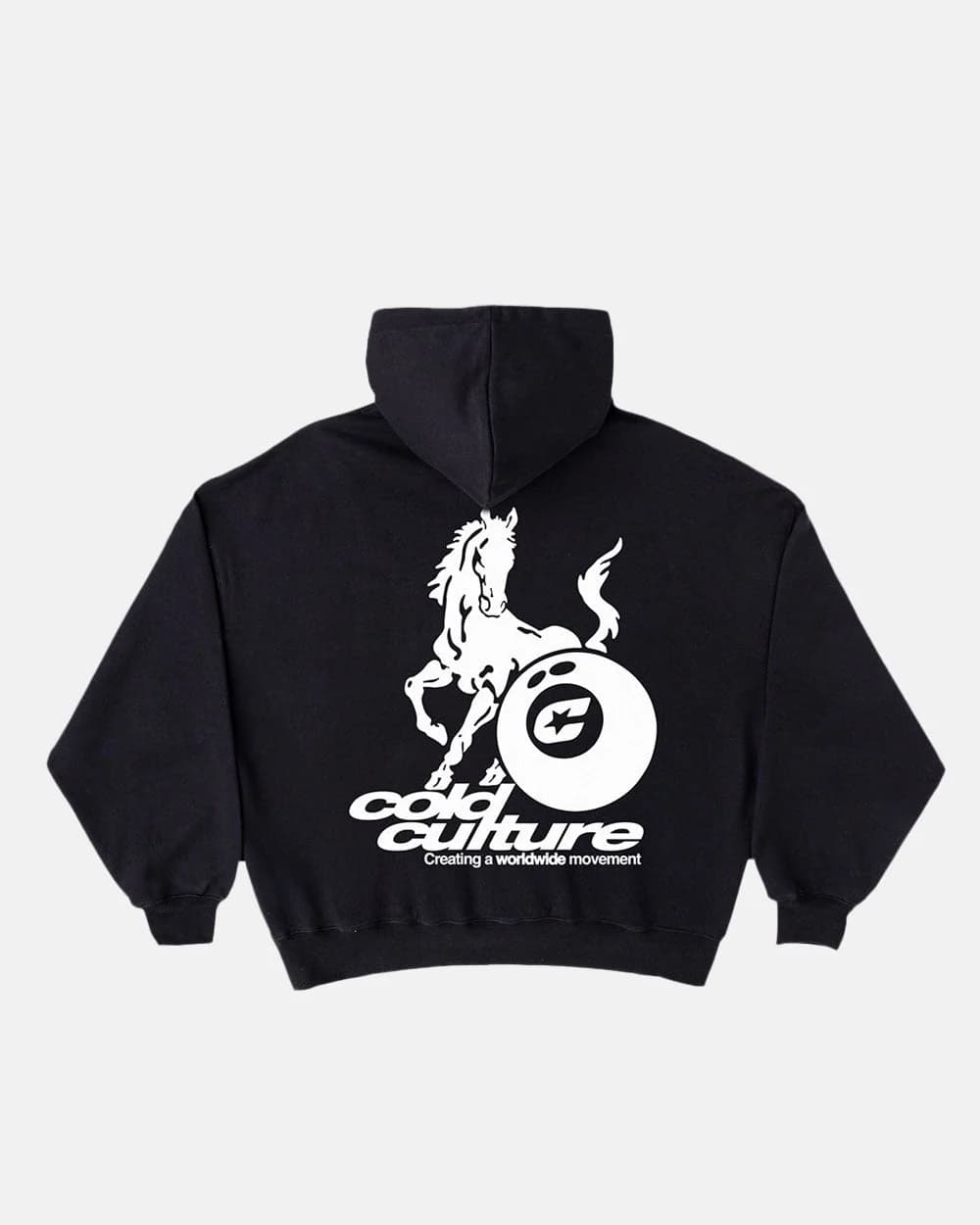 PLAYING HORSE HOODIE BLACK by COLD CULTURE