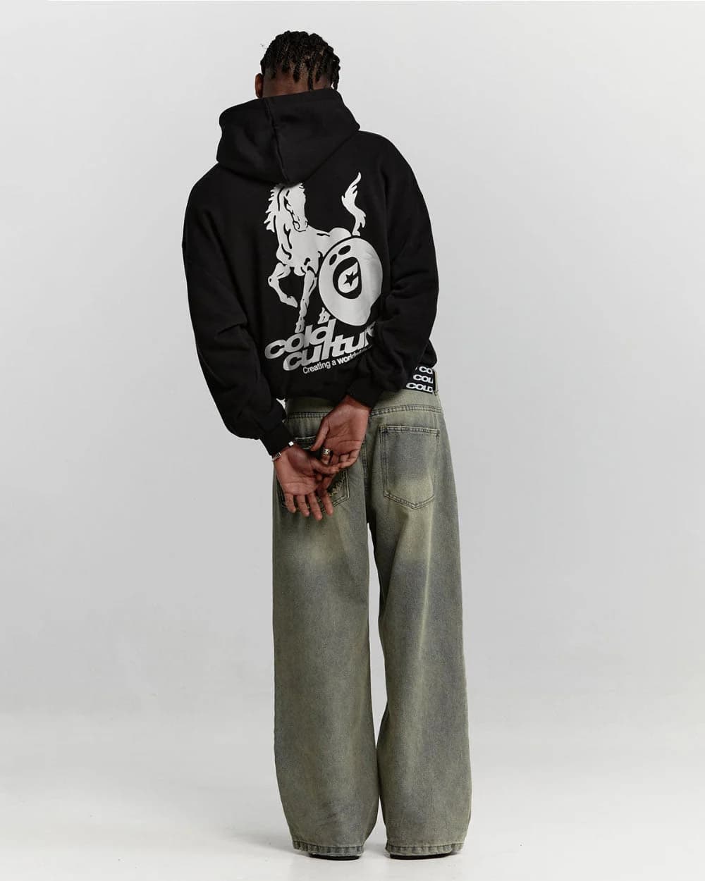 PLAYING HORSE HOODIE BLACK 5
