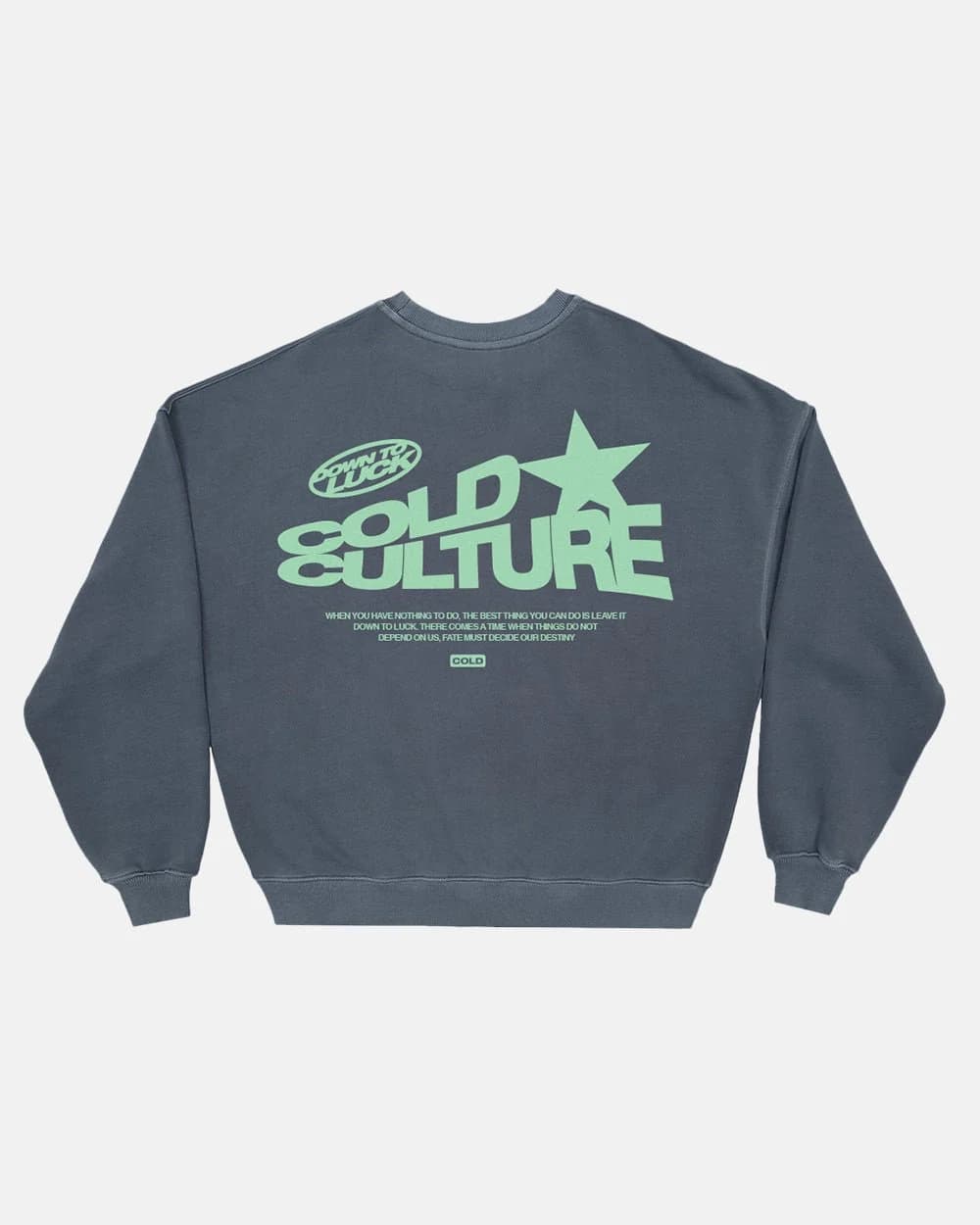DOWN TO LUCK CREWNECK DARK BLUE by COLD CULTURE