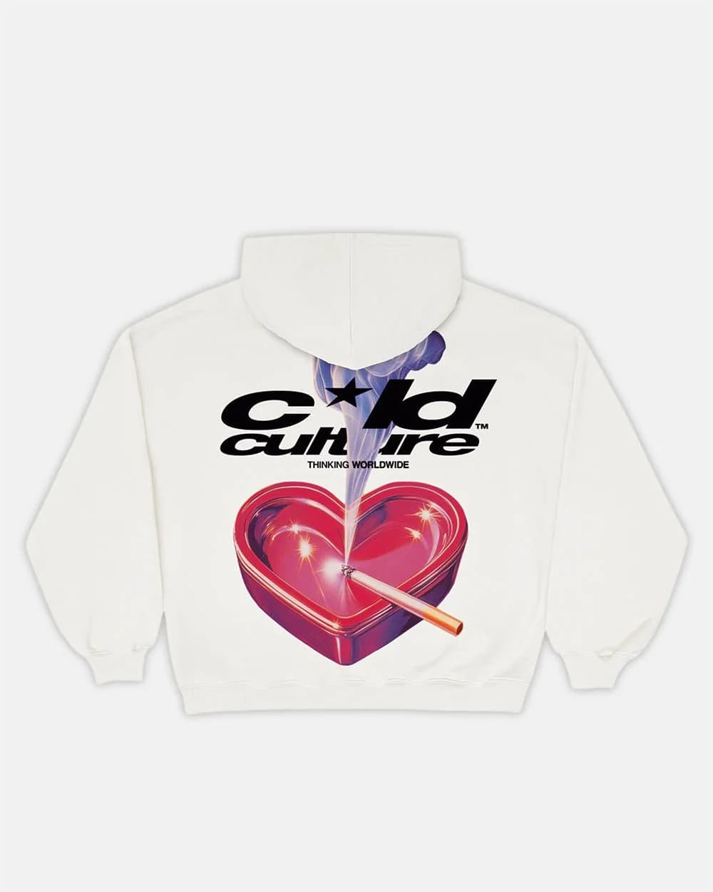 HEART ASHTRAY HOODIE GREY by COLD CULTURE
