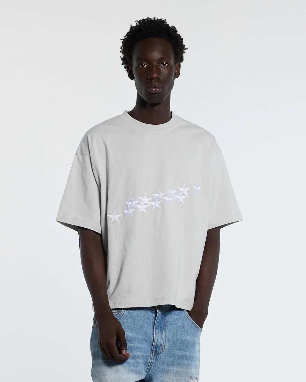 STARS TEE PALE GREY 2