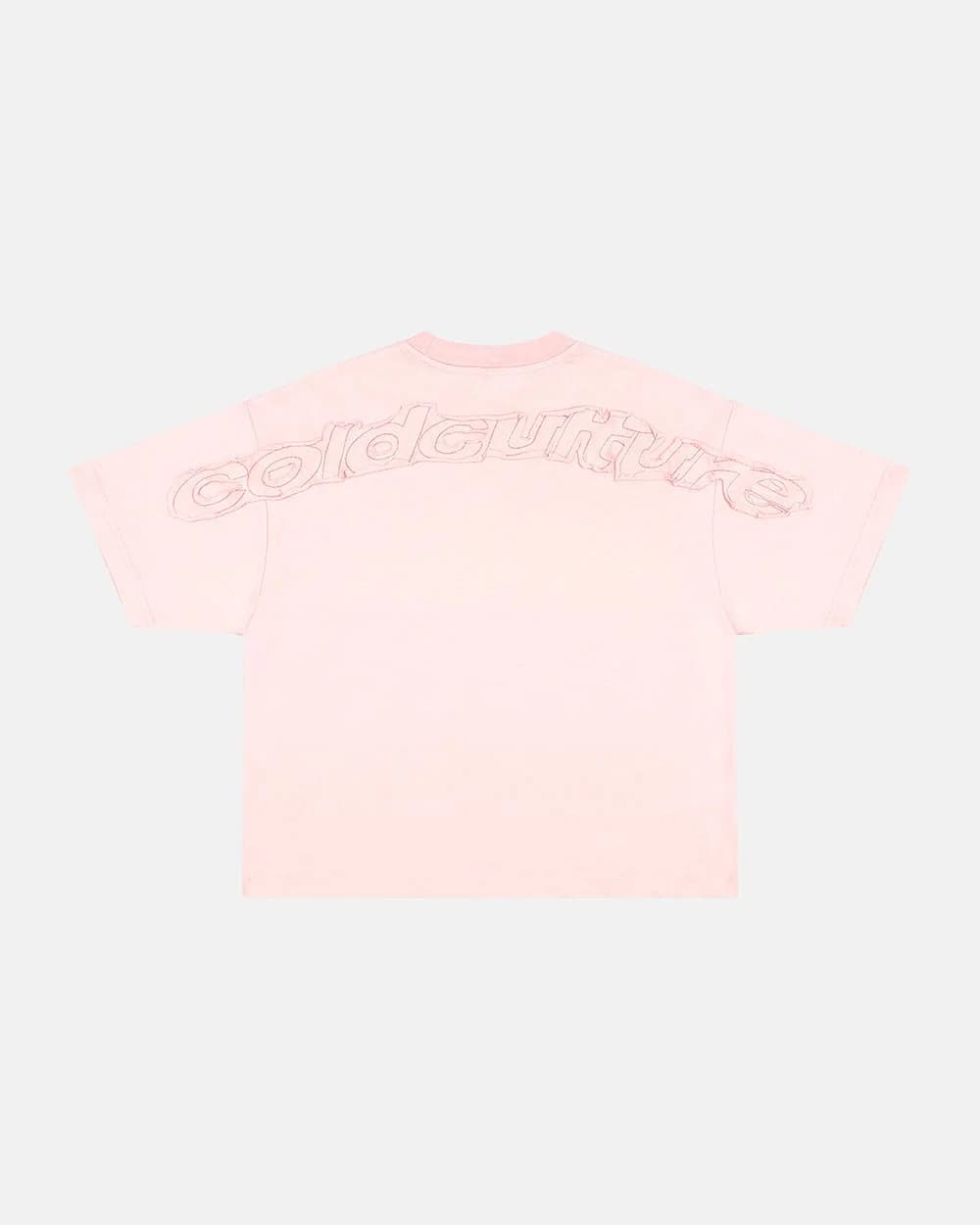 DISTRESS CURVED TEE PINK 2