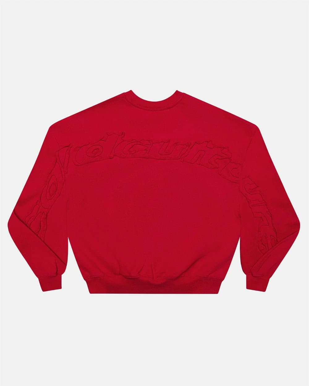 DISTRESS CURVED CREWNECK RED by COLD CULTURE