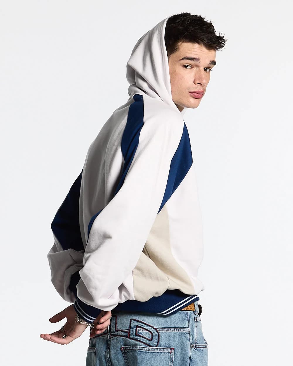 COWBOY VARSITY HOODIE WHITE/BLUE 4
