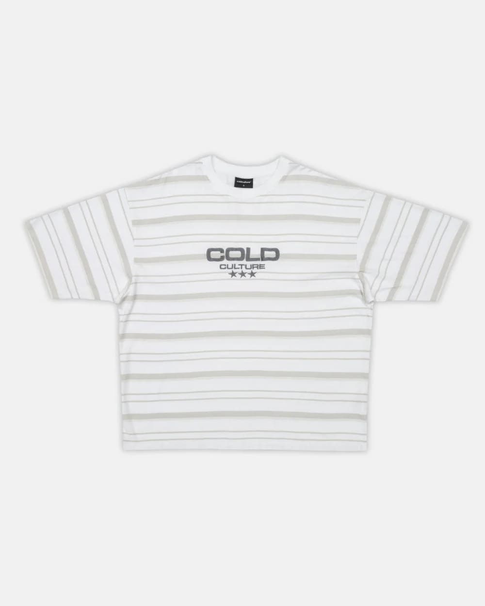 INTERNATIONAL STARS TEE GREY STRIPED by COLD CULTURE