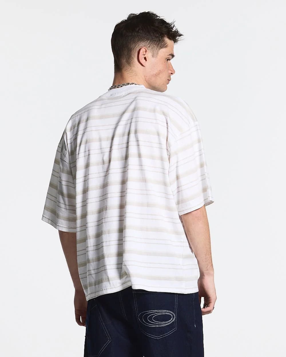 INTERNATIONAL STARS TEE GREY STRIPED 4