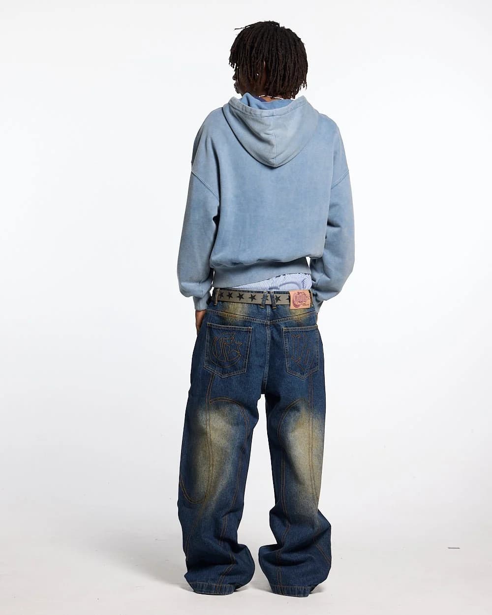 WALKER ZIP HOODIE WASHED INDIGO 4