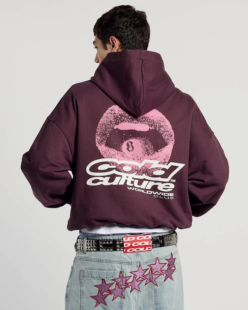 LIP COMBO HOODIE DARK BURGUNDY 2
