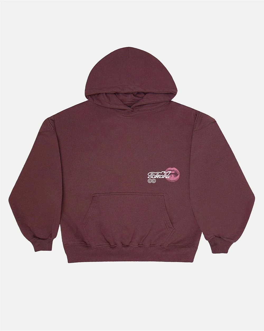LIP COMBO HOODIE DARK BURGUNDY 3