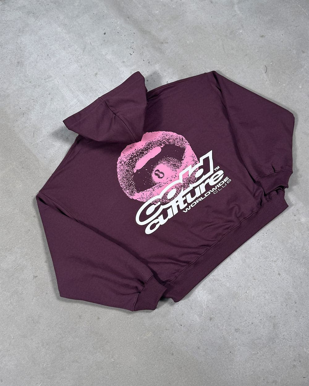LIP COMBO HOODIE DARK BURGUNDY 9