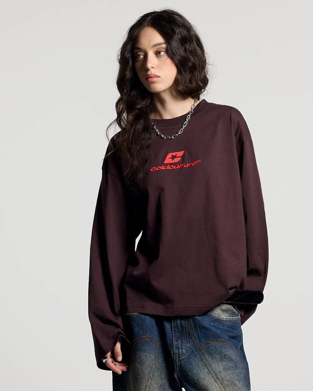 CURVED LONGSLEEVE BROWN 6