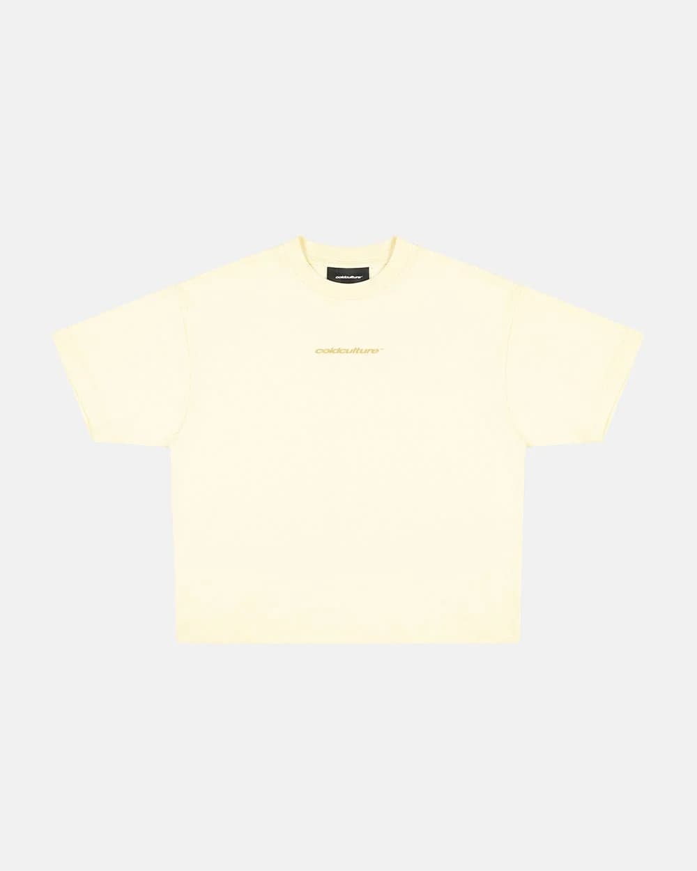 DISTRESS CURVED TEE YELLOW 3