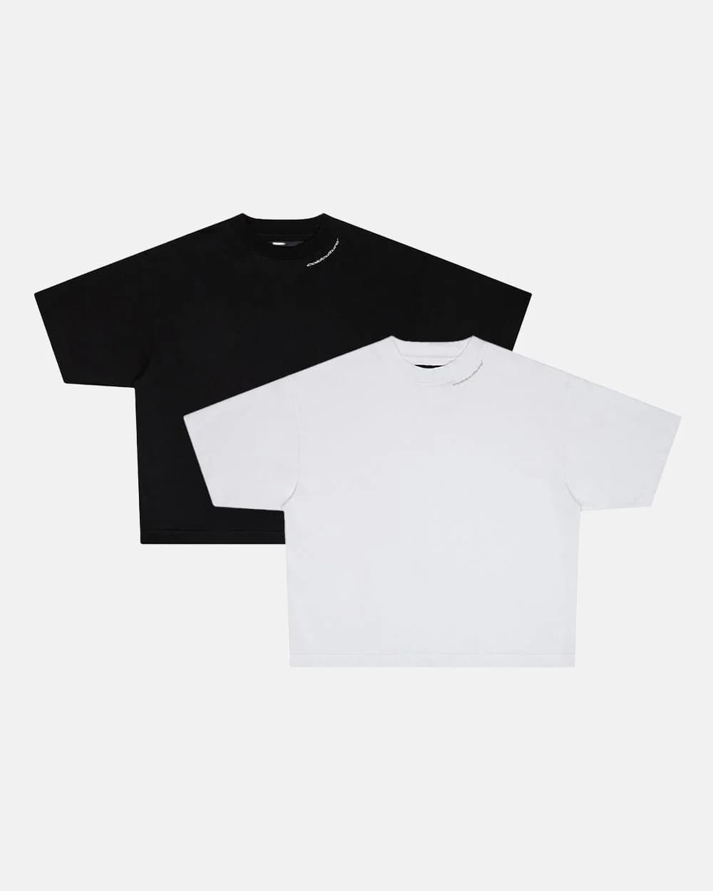 LOW KEY BASIC TEE 2 PACK WHITE & BLACK by COLD CULTURE