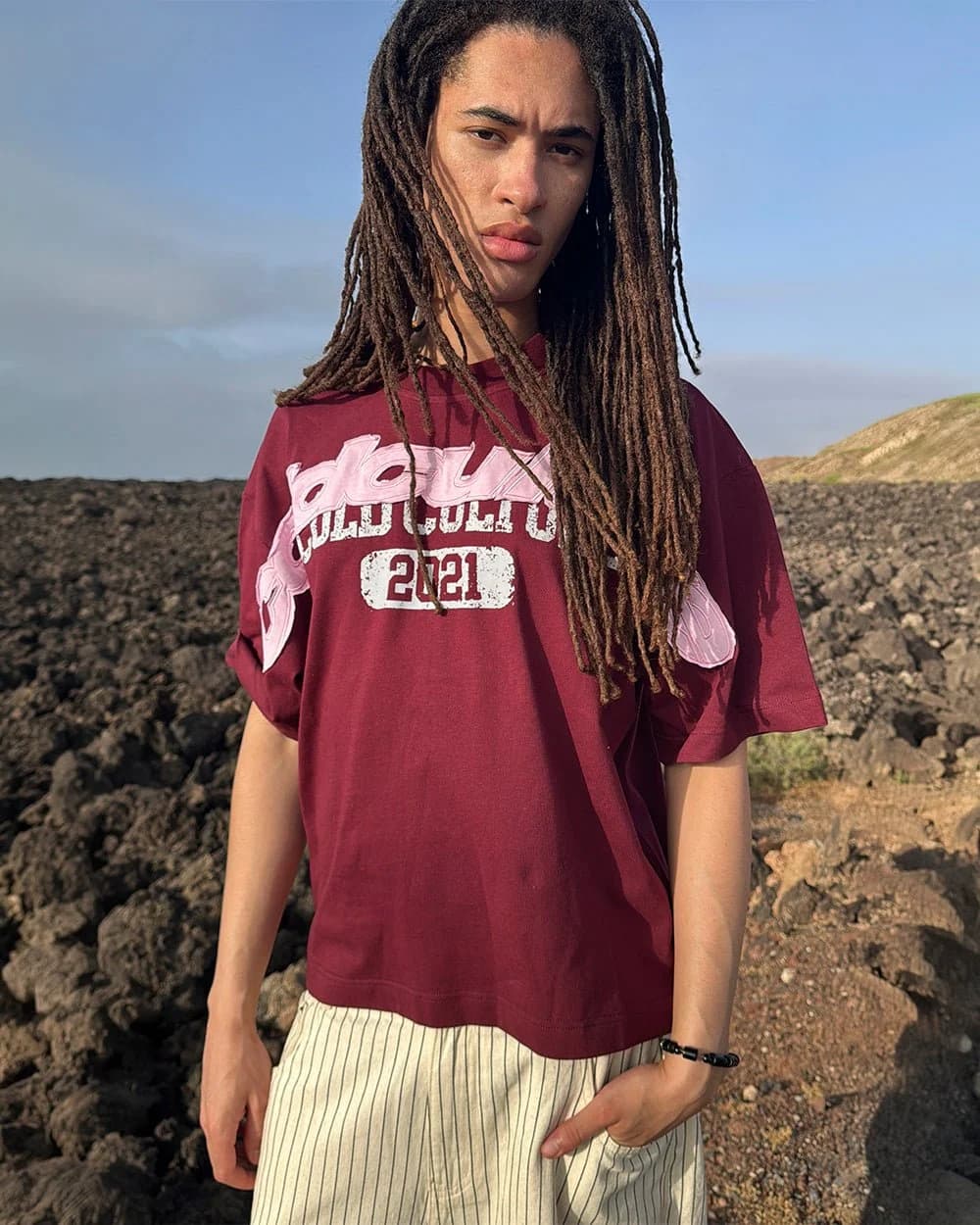 MIX MATCH TEE BURGUNDY 7