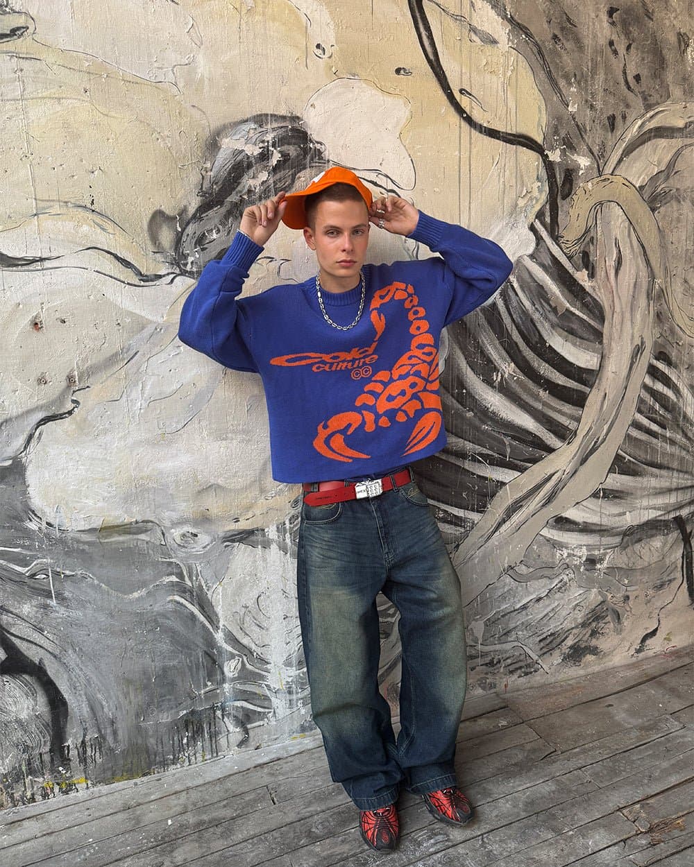 POISON KNIT BLUE AND ORANGE 11