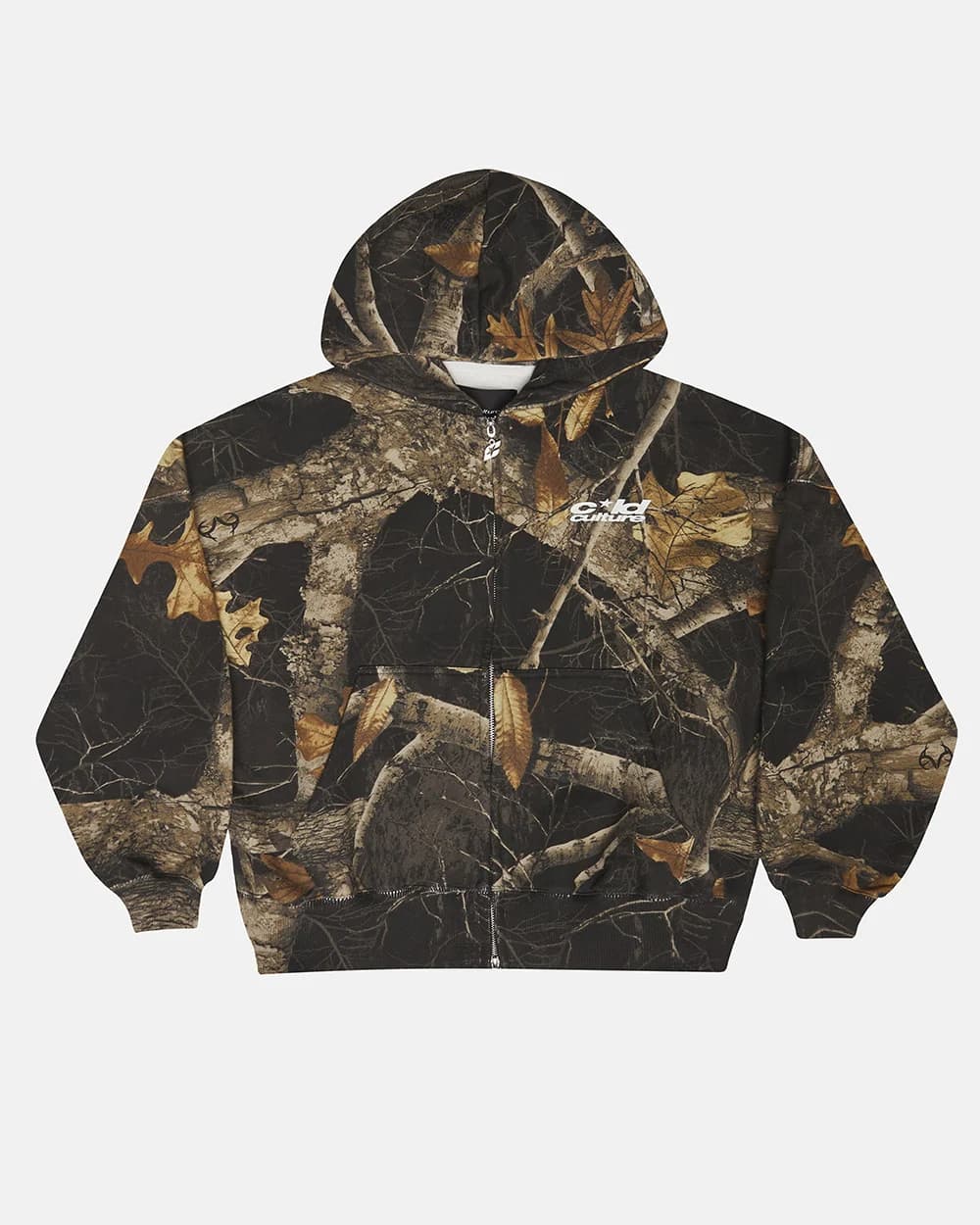 ZIP HOODIE REALTREE BLACK by COLD CULTURE