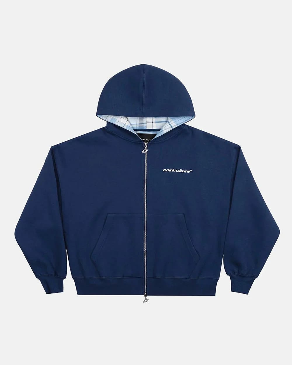 HIDE AND SEEK ZIP HOODIE NAVY by COLD CULTURE