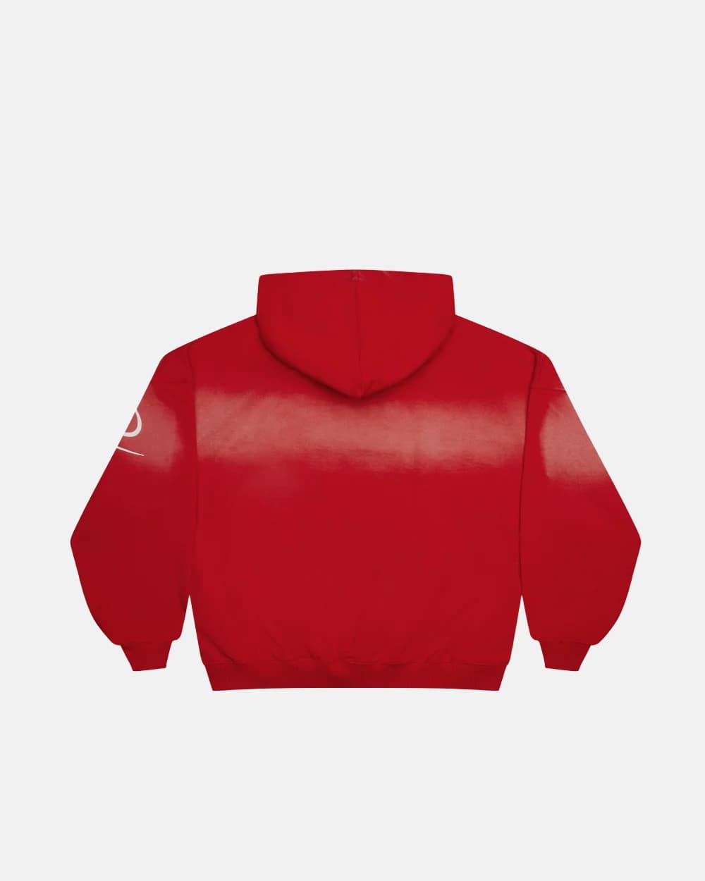 CROSSED SCRIPT HOODIE RED 3