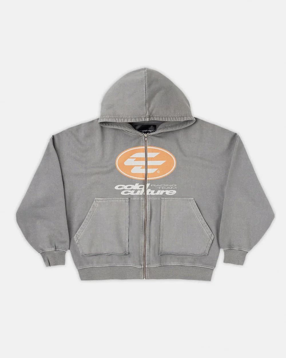 SPEED ZIP HOODIE +WASHED DUST GREY by COLD CULTURE