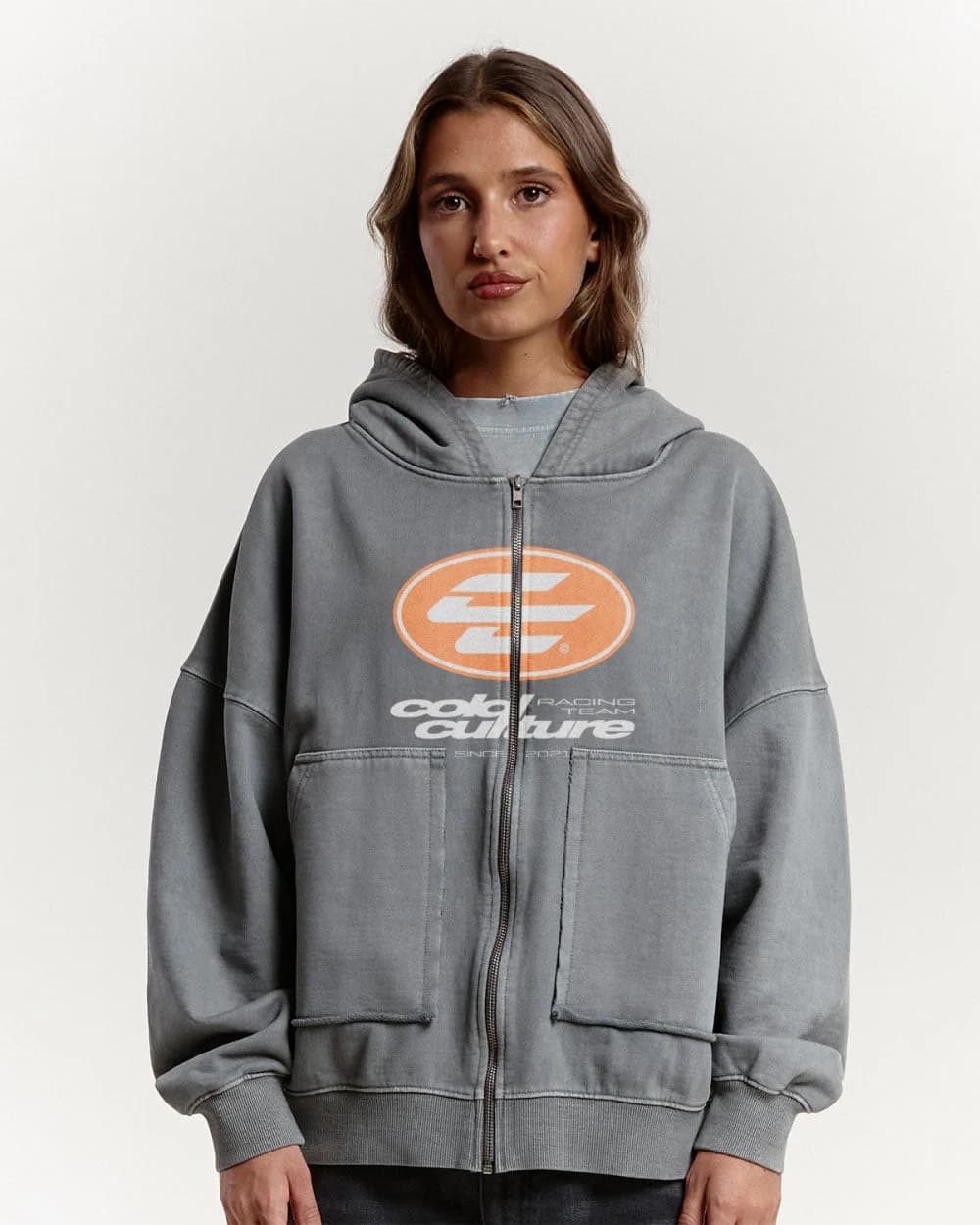 SPEED ZIP HOODIE +WASHED DUST GREY 6