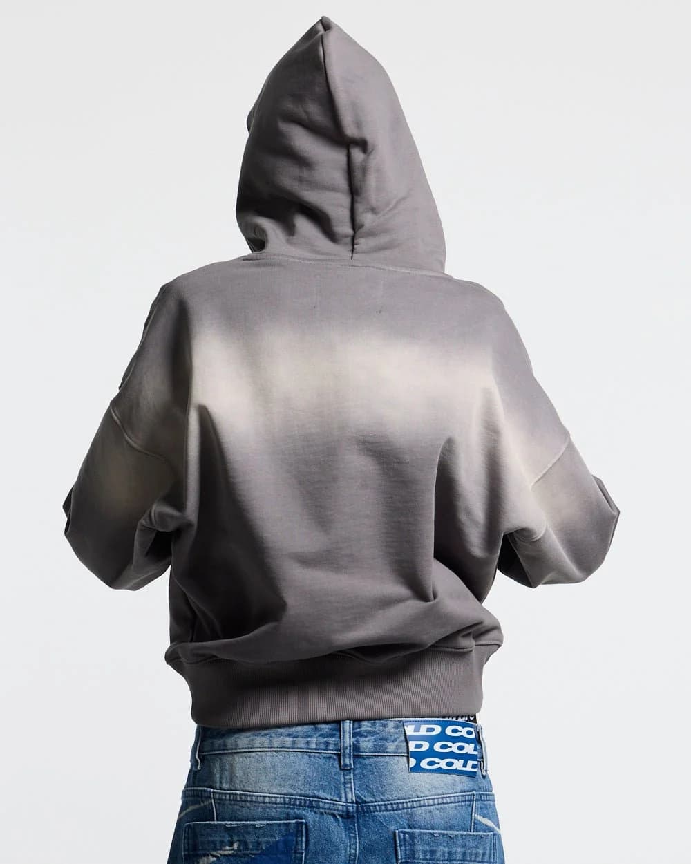 CROSSED SCRIPT HOODIE GREY 6