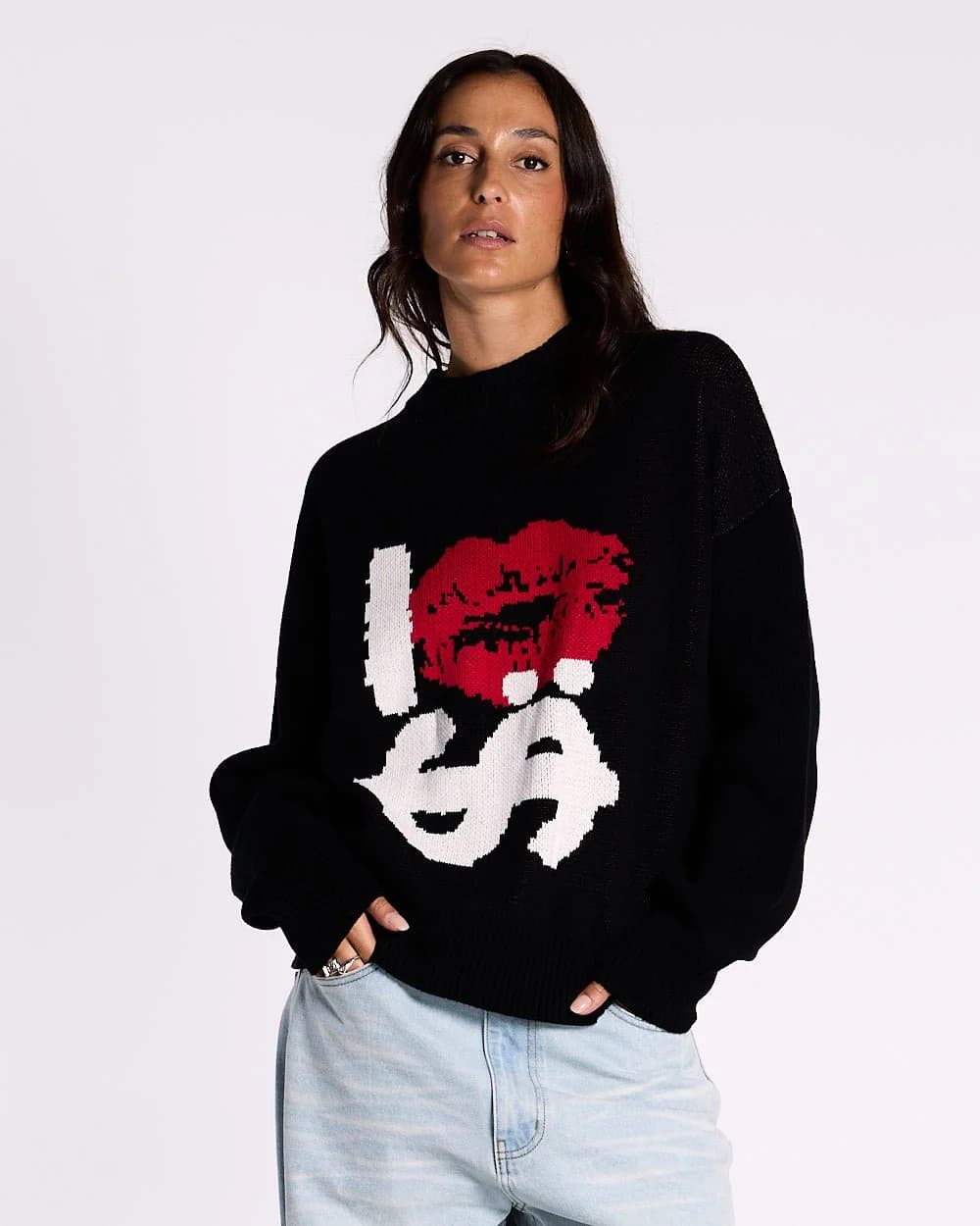 KISSES AND DOLLAR KNIT BLACK 5