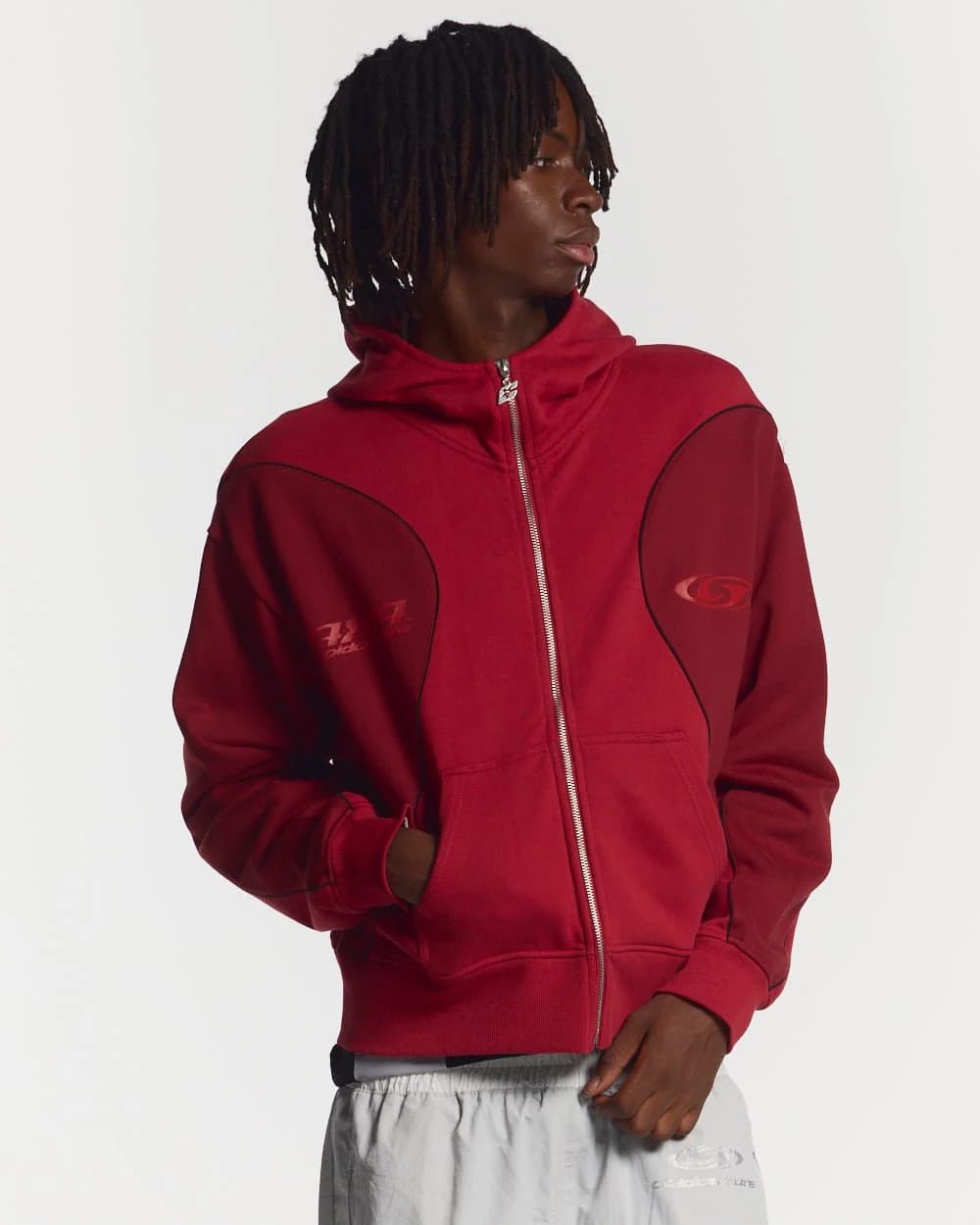 RUSH ZIPPER HOODIE RED 2