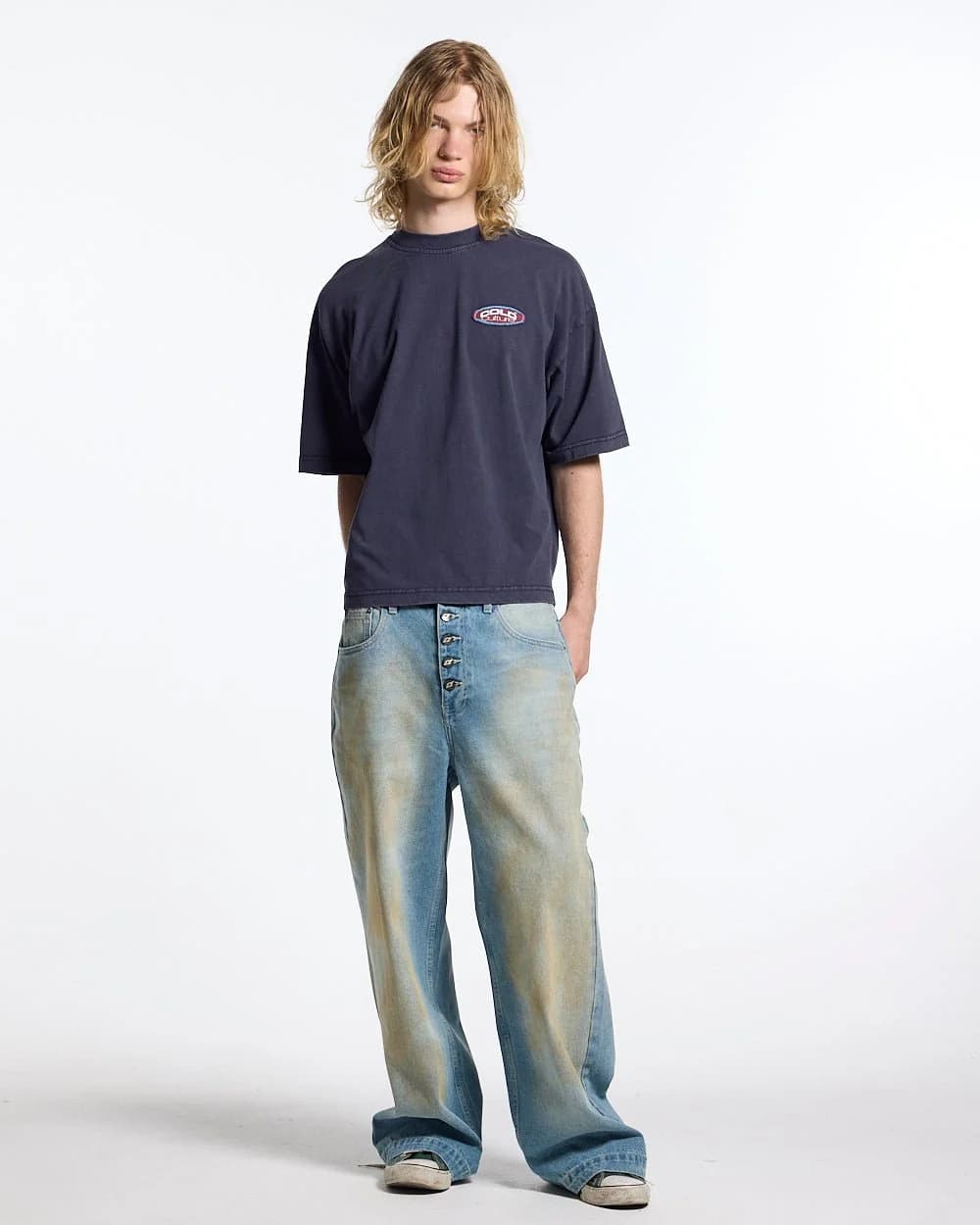 FULL ON WASHED TEE BLUE 5