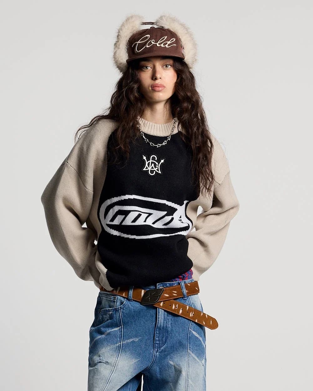 ALPHA KNIT BEIGE & BLACK by COLD CULTURE