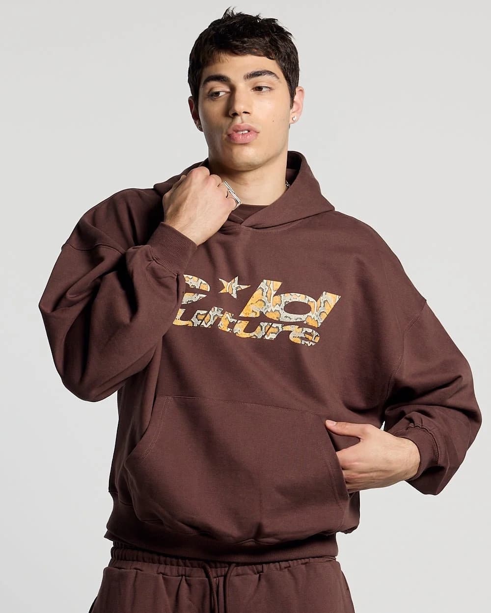 WILD SNAKE HOODIE BROWN 2